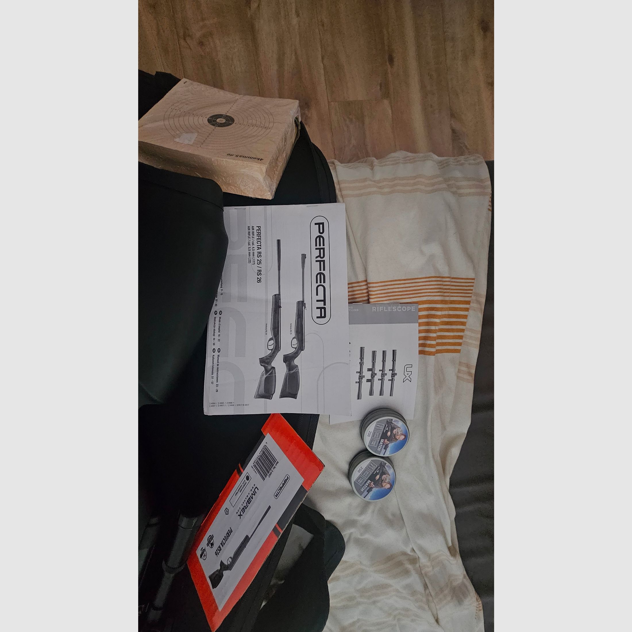 Air rifle with accessories