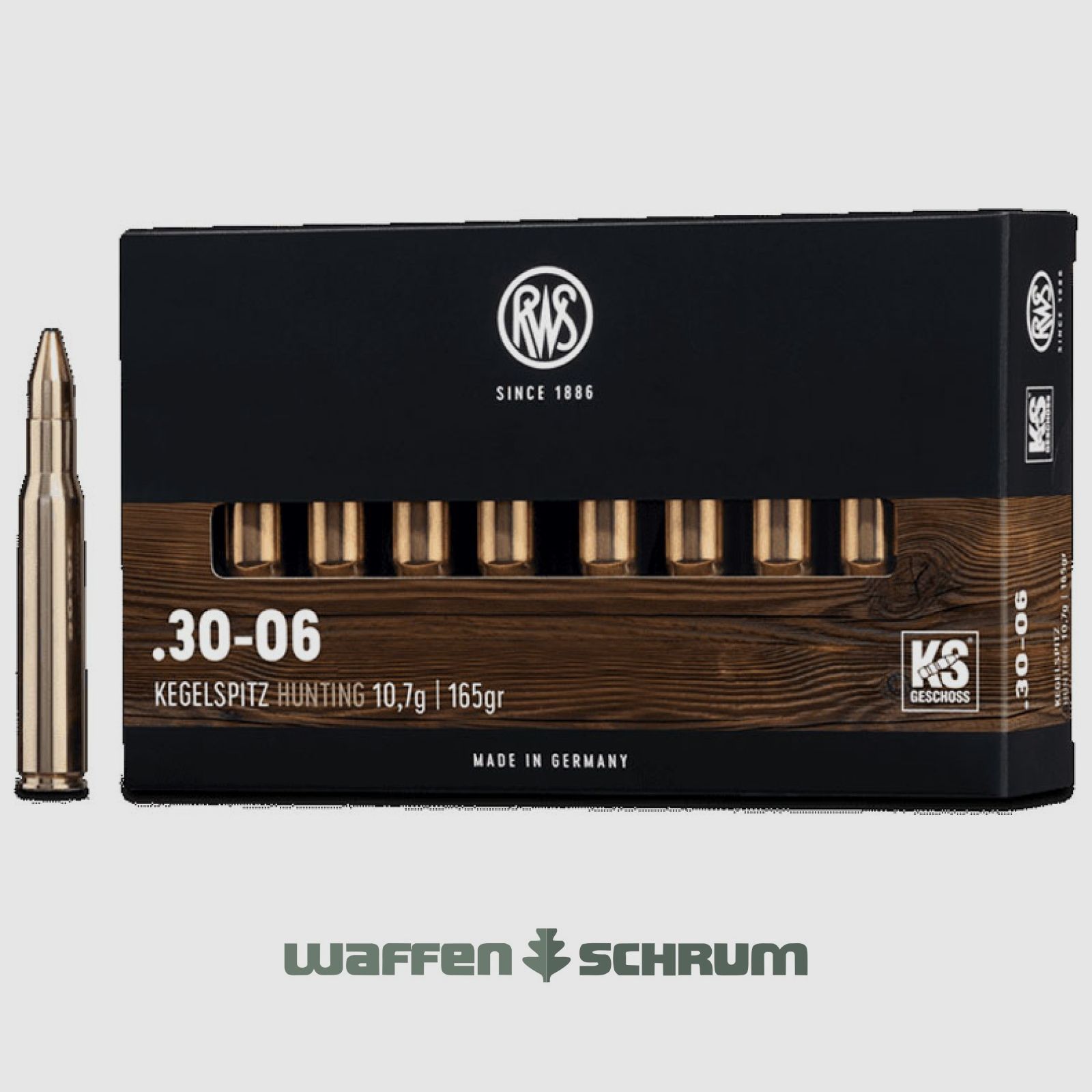 RWS Kegelspitz 10,7g - 165gr .30-06Spring