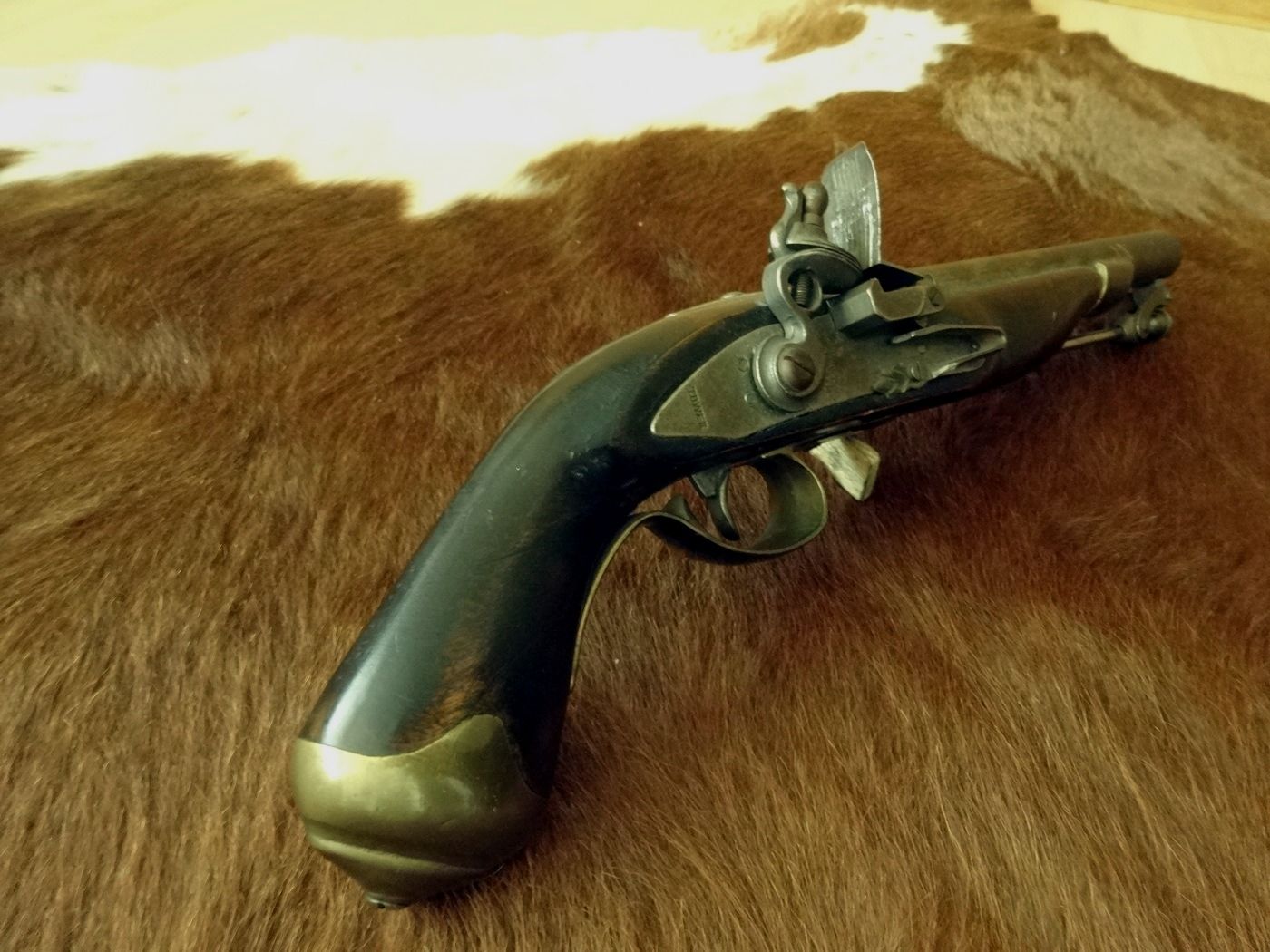 Antique flintlock pistol caliber .50