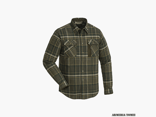PINEWOOD – CAMICIA IN FLANELLA CORNWALL GREEN BURGUNDY