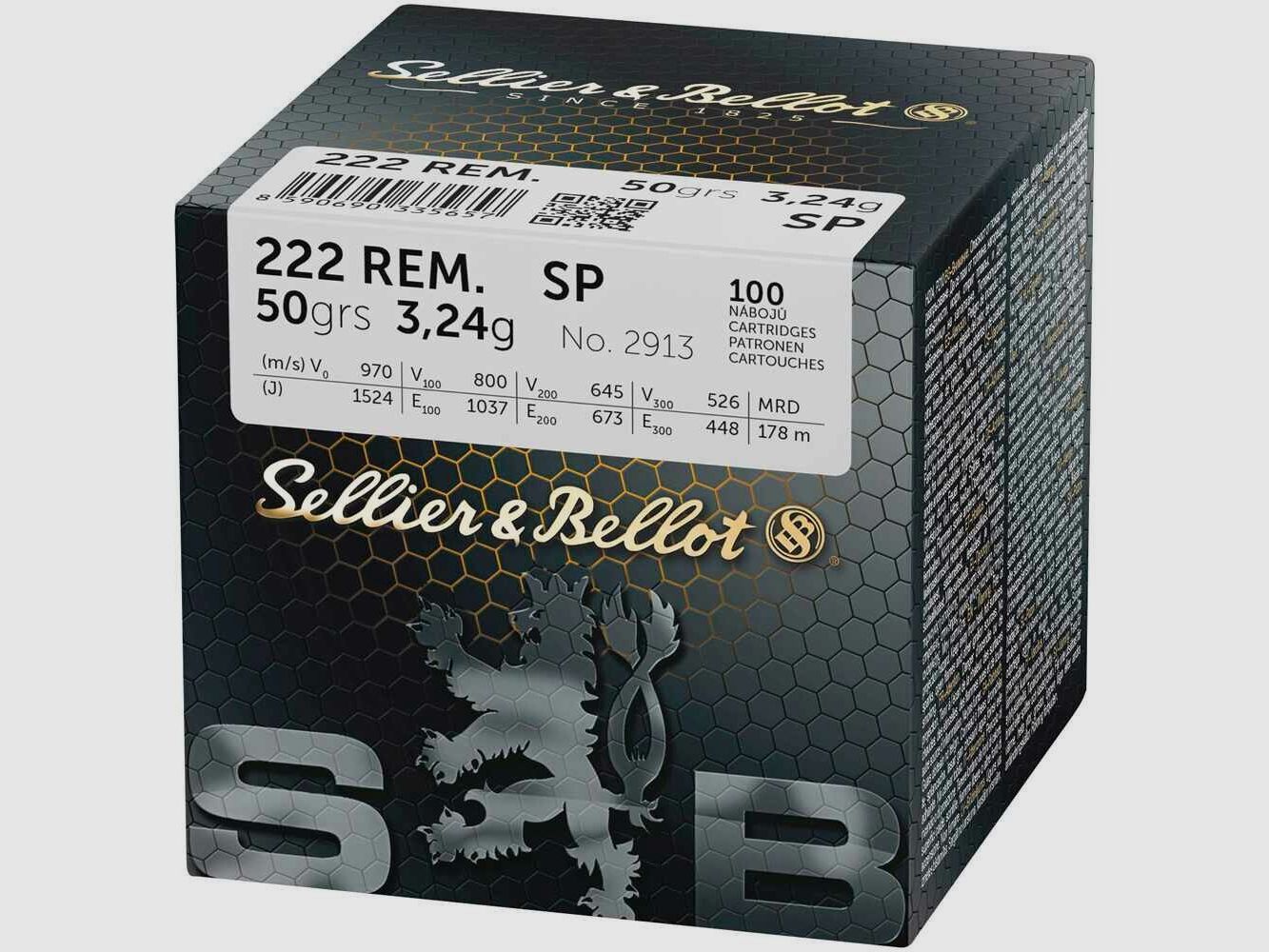 Sellier & Bellot .222 Rem. S&B SP 50grs - 100Stk