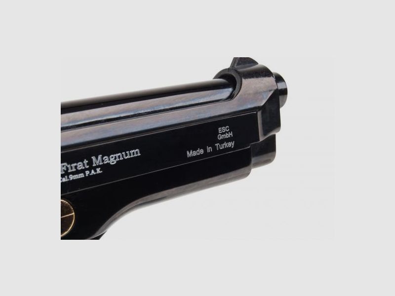 EKOL Firat Magnum Nero-Oro 9mm P.A.K. - Segnale Gas - Pistola a Salve, immagine 2 di 3