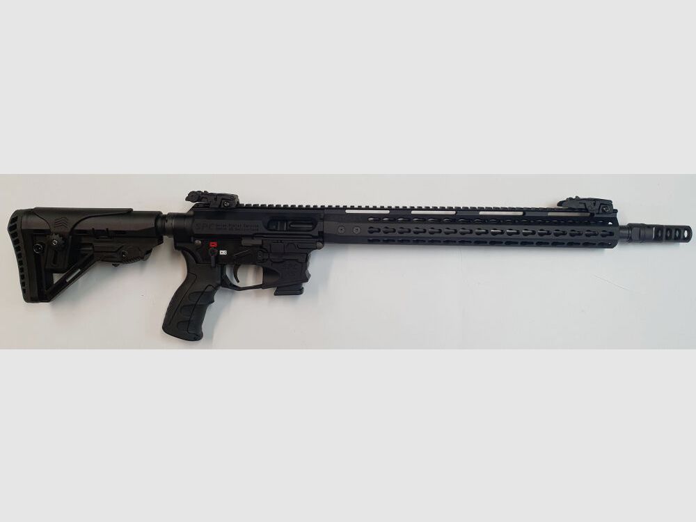 GWMH AG Semi-Automatic Rifle GWMH SPC-HUNTER A5 17" (SWISS PISTOL CARBINE) BLACK Cal.9x19 AR15 Glock Magazine