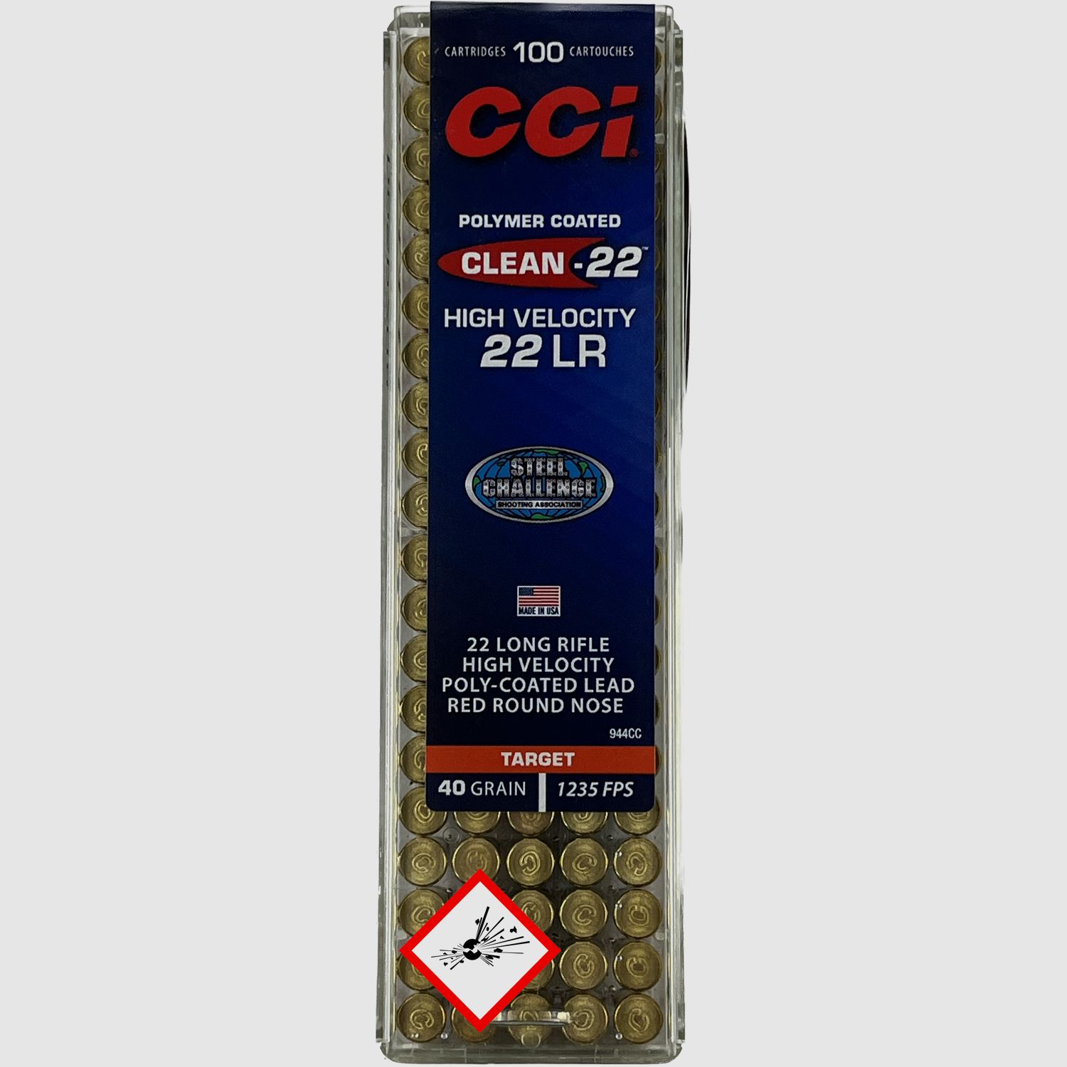 CCI Clean High Velocity Target KK-Patrone Kal. .22lr 40grs