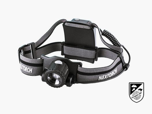 NEXTORCH myStar R AA LED headlamp 600 lumens focusable beam distance 180 m with batteries