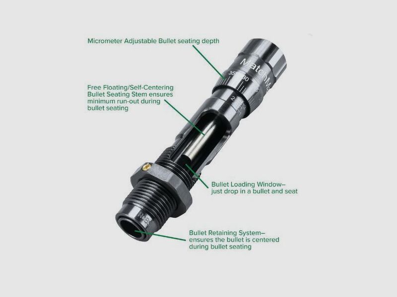 RCBS Matchmaster Full Length Sizing and Seating Die 6.5 Creedmoor #32908