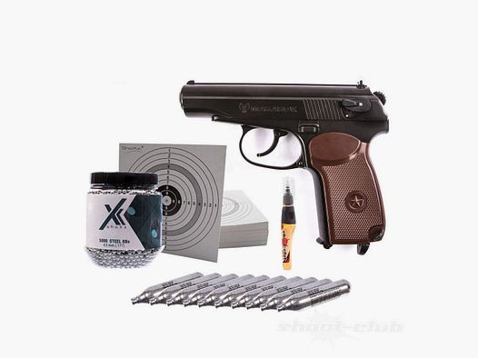 Makarov Umarex Makarov Pistola CO2 Cal. 4,5mm BBs de Acero - Set