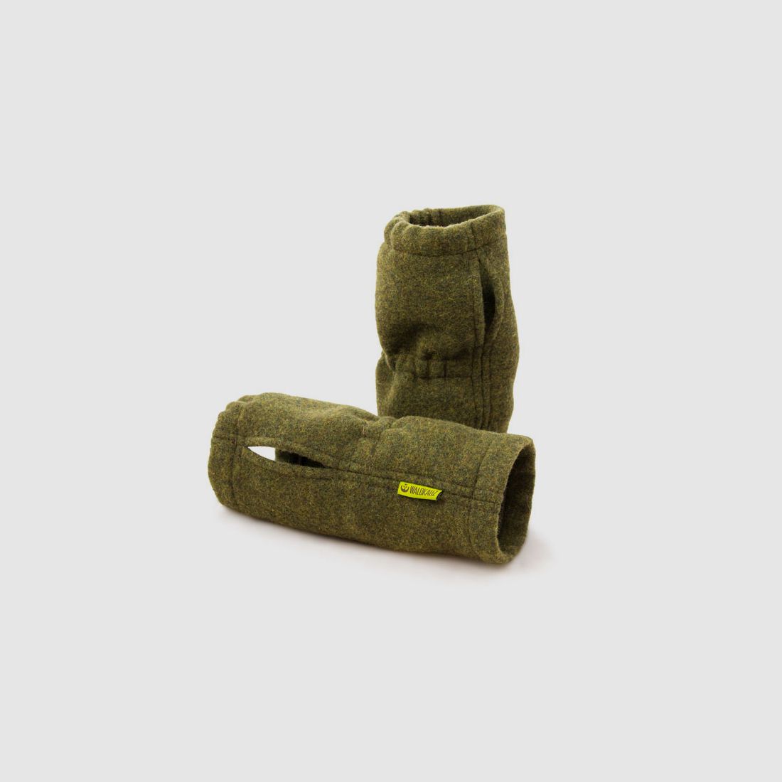 WALDKAUZ wrist warmers made of loden fleece, green