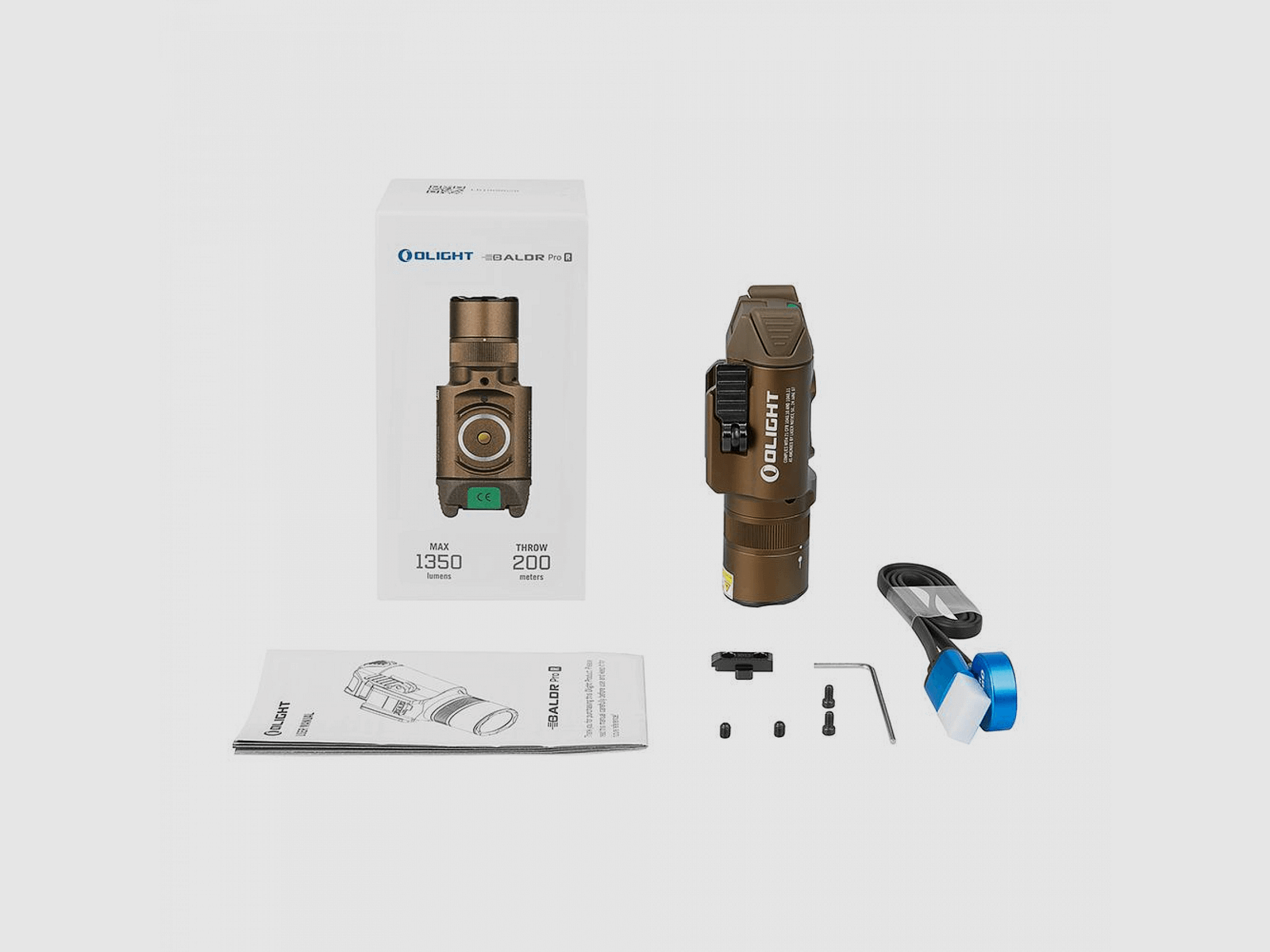 Olight Baldr Pro R Taktisches Licht Desert Tan, Bild 6 von 6
