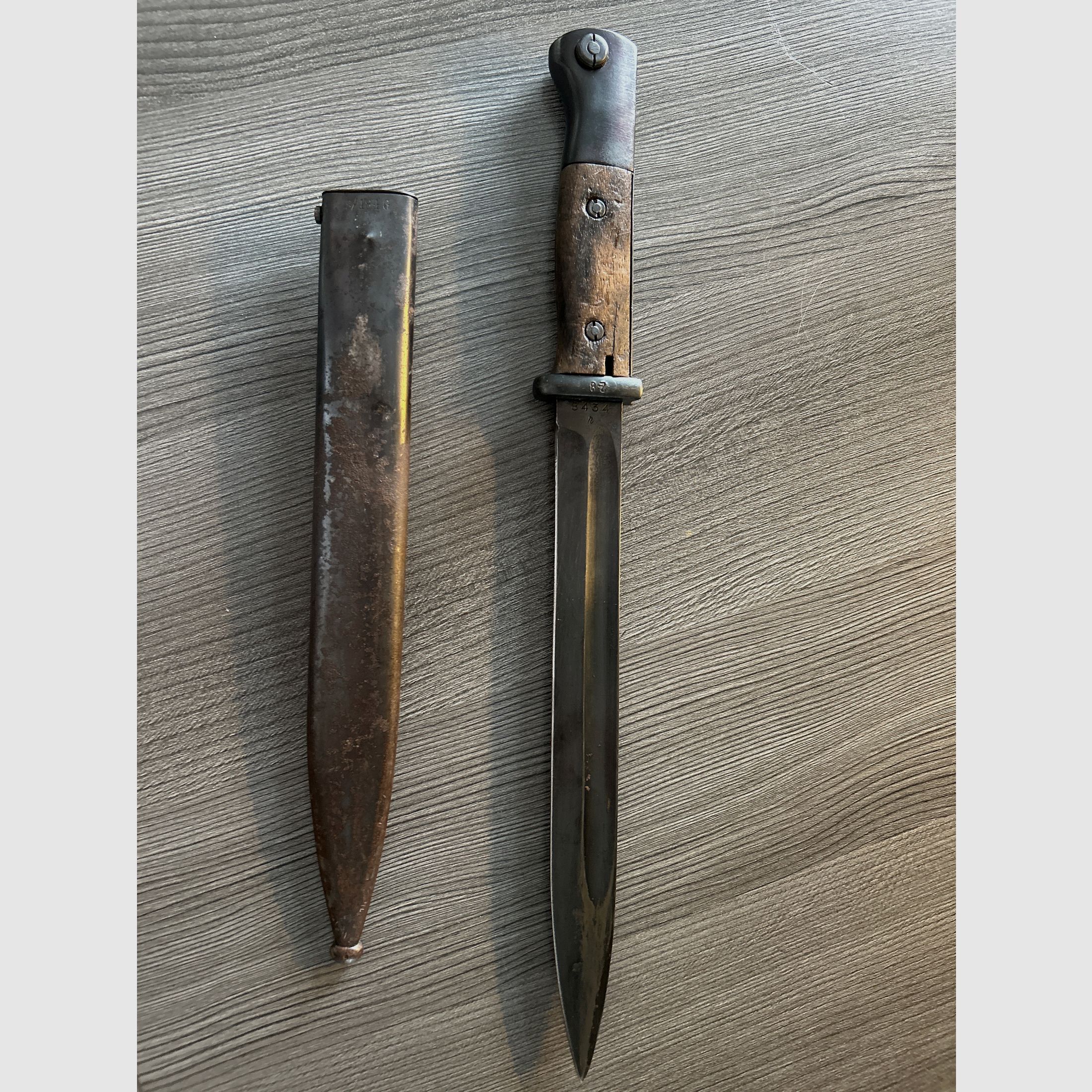 Bajonet karabinowy 84/98 III, standardowy bajonet Wehrmachtu do karabinu 98k