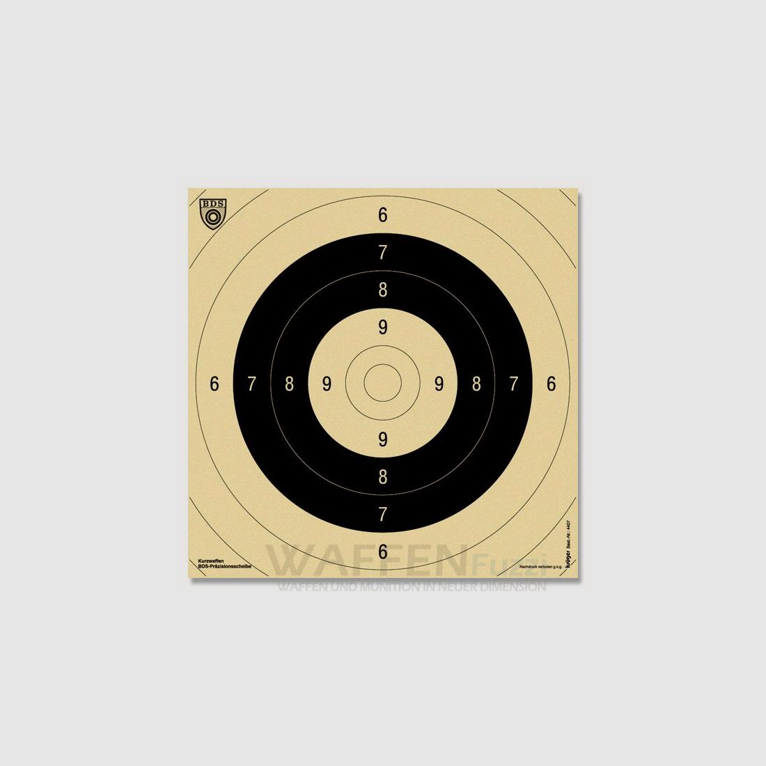 BDS mirror for short firearm target Z9 50 pcs. 26x26 cm