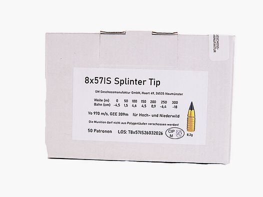 Geschoss-Manufaktur 8x57IS Splinter Tip 8,2g