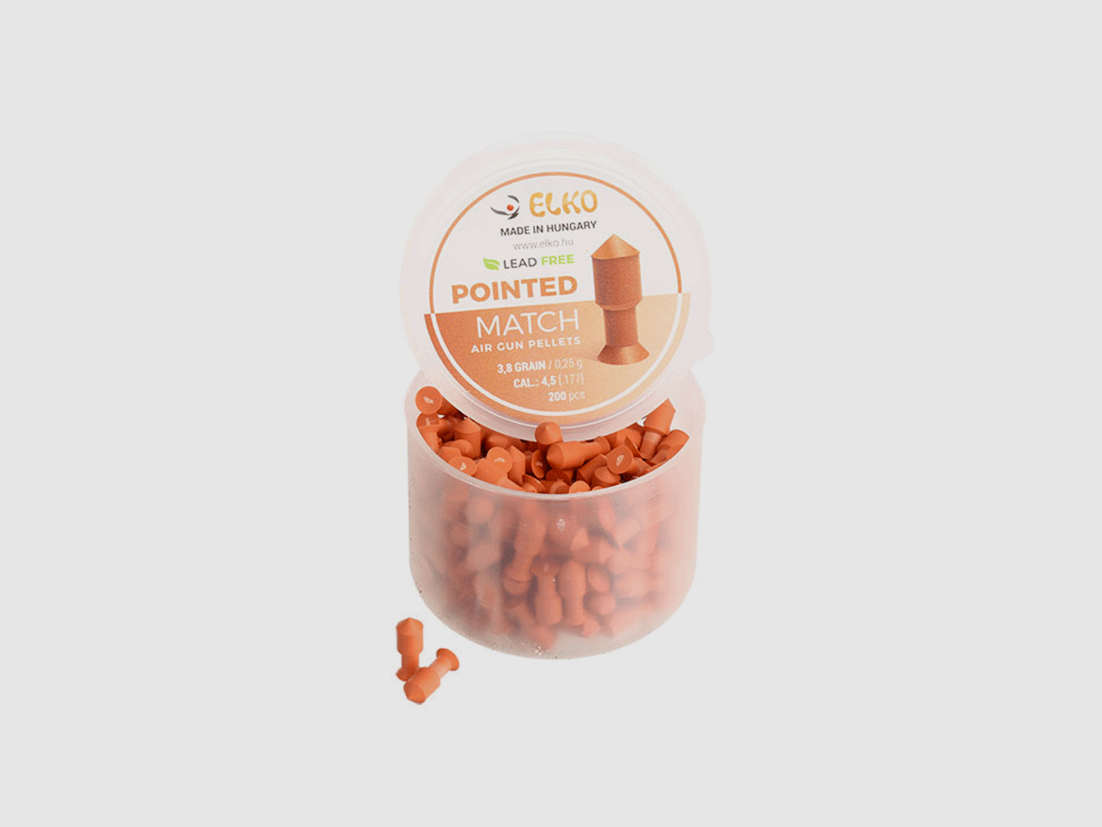 GESCHEITE DRUCKLUFTKUGELN – ELKO – SPITZ MATCH 3,8GR / 0,25g Kal. 4,5 (.177) 200 STK