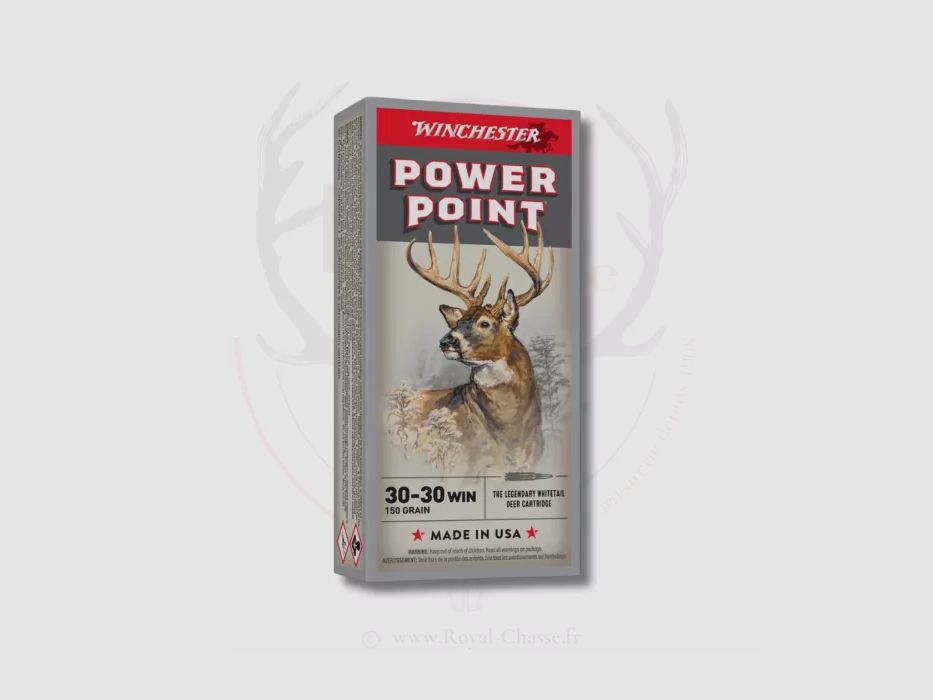 20 balles POWER POINT Cal.30-30Win 170Grs WINCHESTER, image 1 sur 3