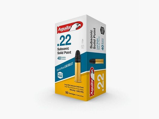 Amunicja AGUILA .22LR Subsonic Solid Point