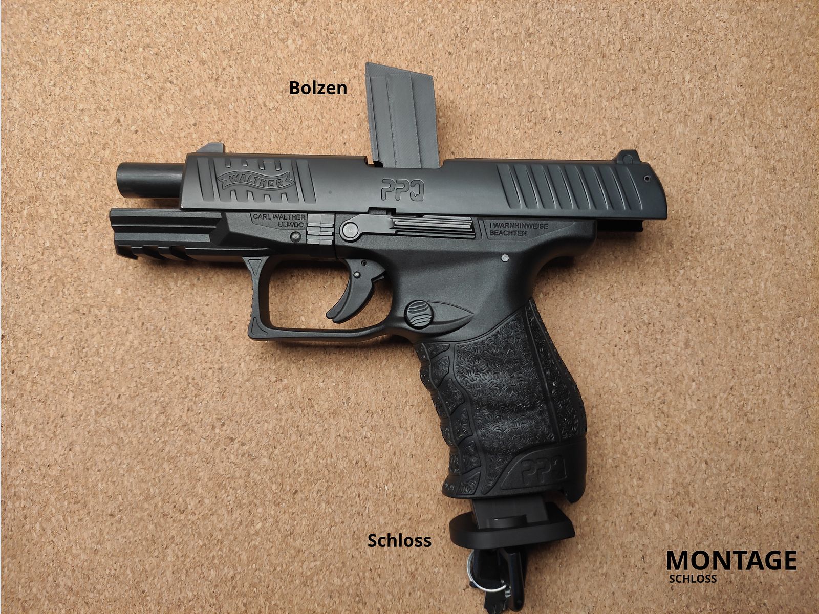 Walther P99 SRS / PAK | Wandhalterung & Schloss | Ästhetisch 