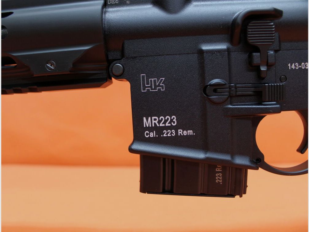Heckler&Koch Ha.Büchse .223Rem Heckler&Koch/H&K MR223 A3 11" Lauf Schwarz HKey, Gas-Piston-System AR-15/HK416
