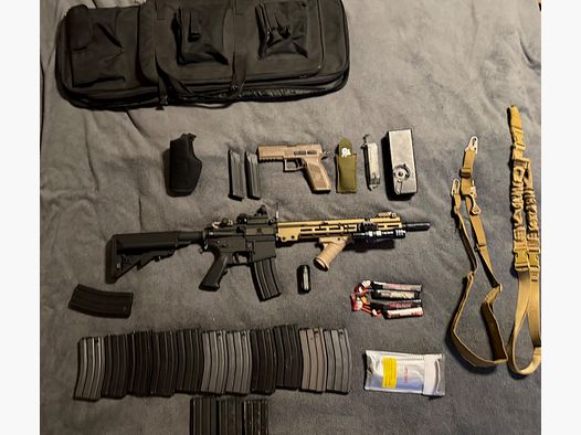 Airsoft-complete pakket – Avalon M4 + CZ P-09 + uitgebreide accessoires