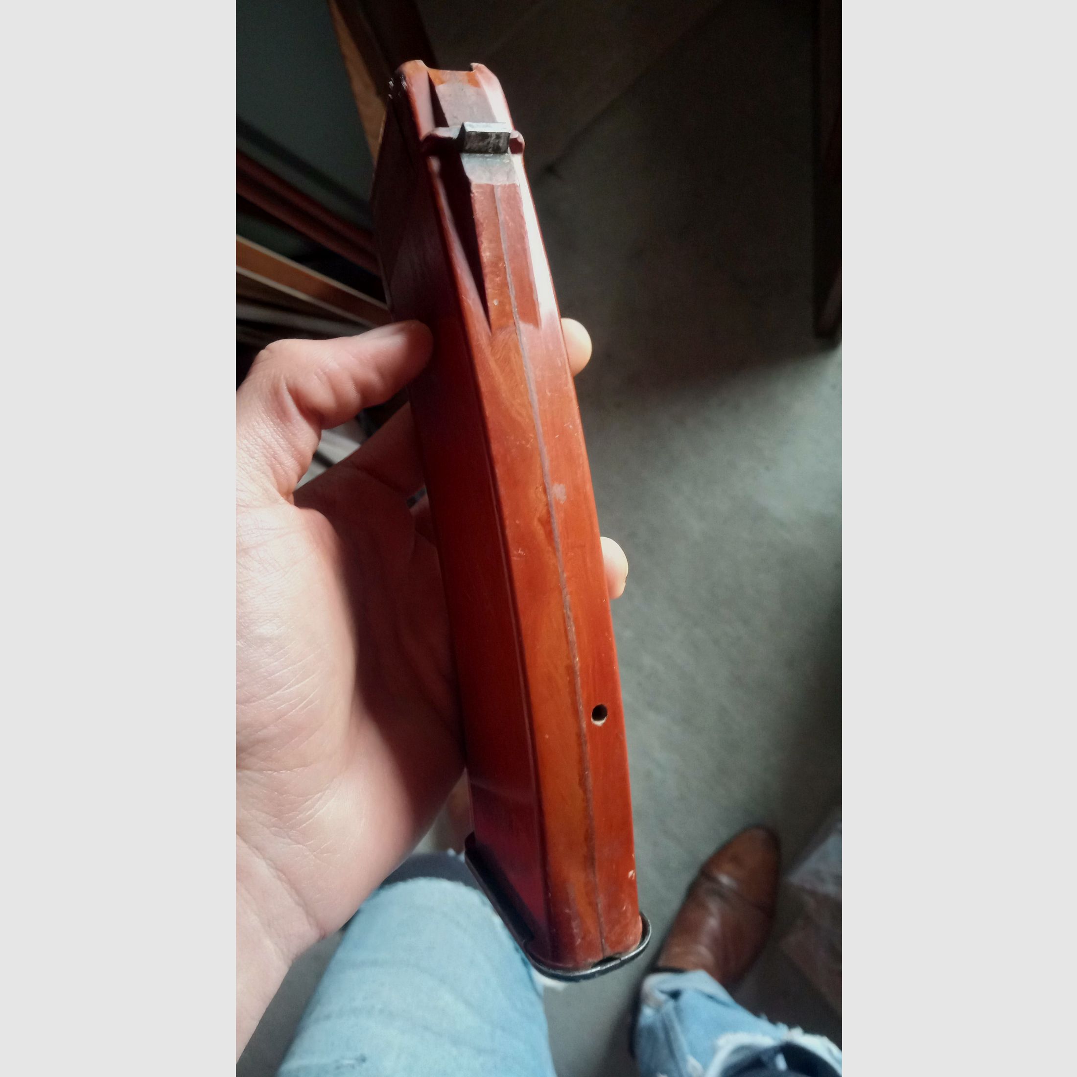 ost-deutsches MPi-74 / AK74 Deko Magazin aus AG4 Glasfaser Bakelit (unbrauchbar/deaktiviert)   // DDR NVA / Yunker