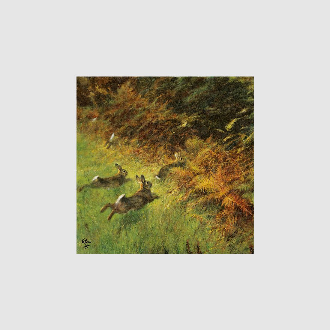 Serviette Hase laufend -