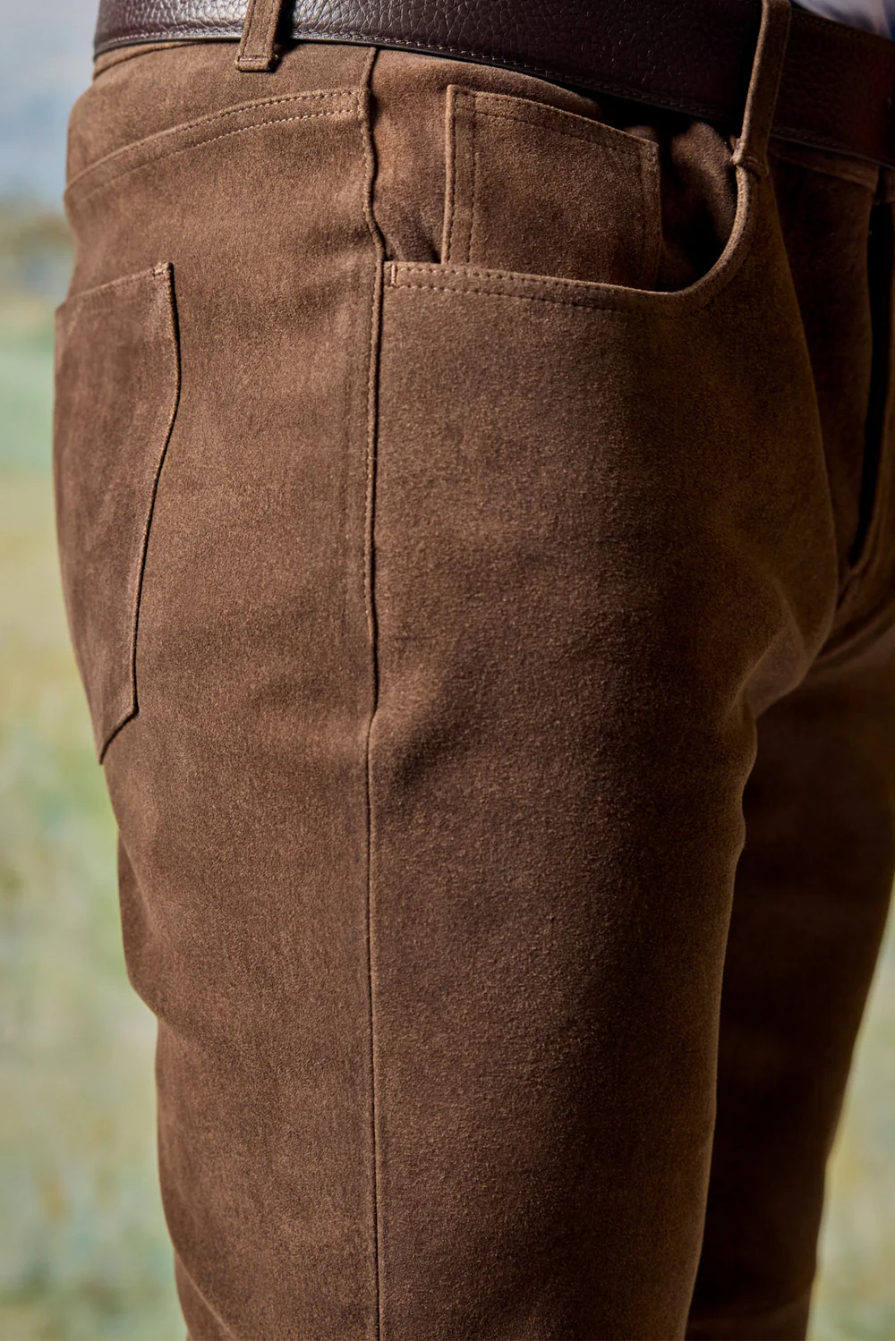 Habsburg Lederhose Leiben in Dunkelbraun, Bild 2 von 3