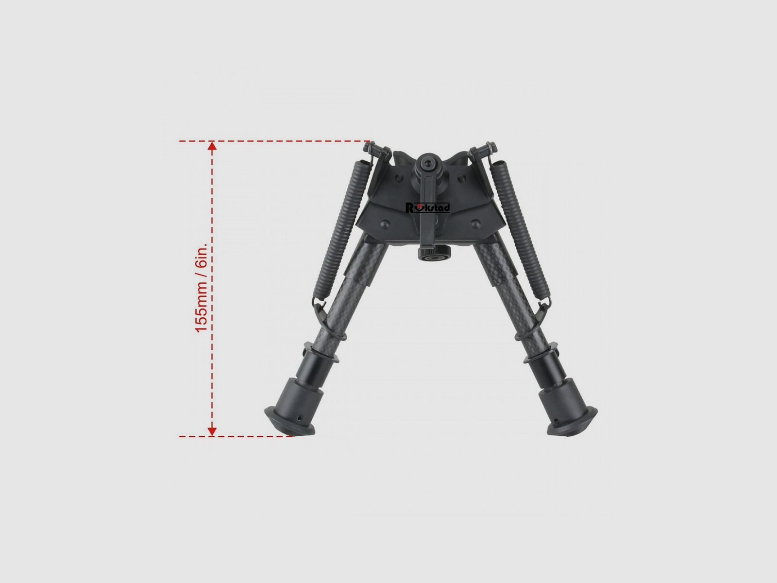 Carbon Fiber 6-9" Swivel Spring Bipod, immagine 4 di 13