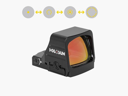 Holosun Celownik Odbiciowy HS507COMP-GD z Złotym CRS Krzyżem: 2MOA Kropka z 8 / 20 / 32MOA Okrągłą Kropką i 8 / 20 / 32MOA Okręgiem