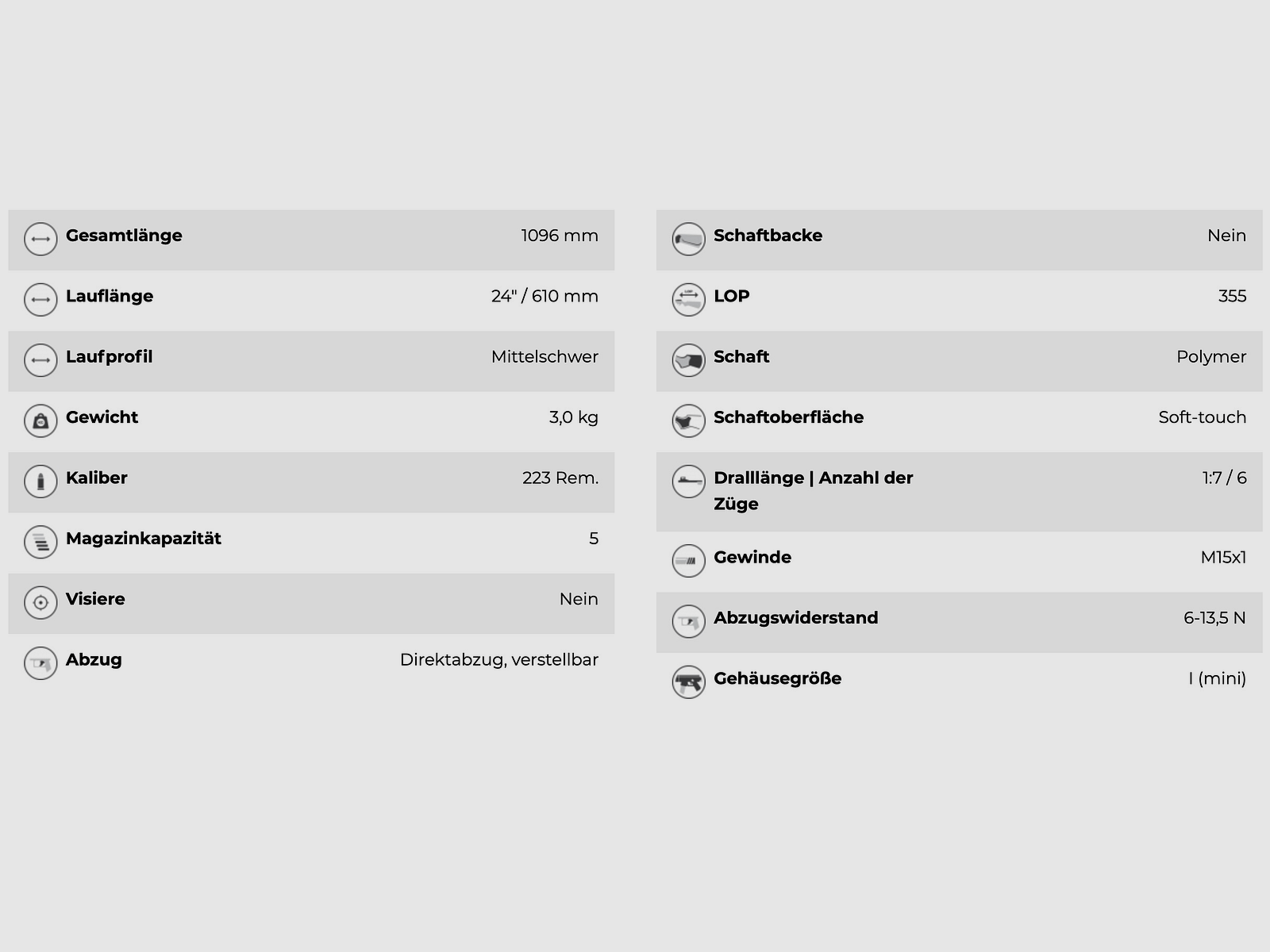 CZ repeater rifle 600 Alpha .223 Rem. 24" M15x1 synthetic stock