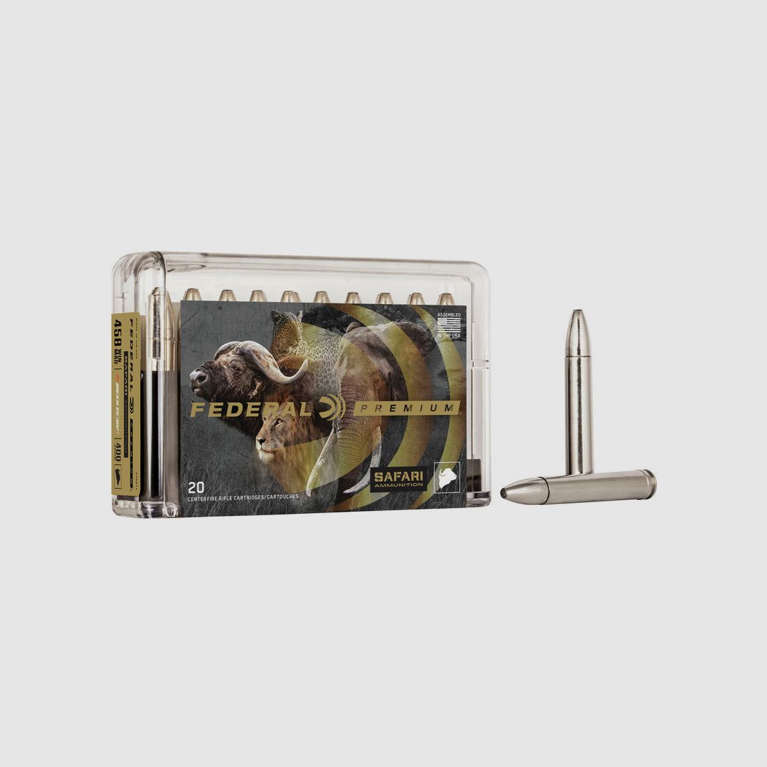 Federal Premium Safari Trophy Bonded Bear Claw .458 Win. Mag. 400GR bonded RN 20 Patronen