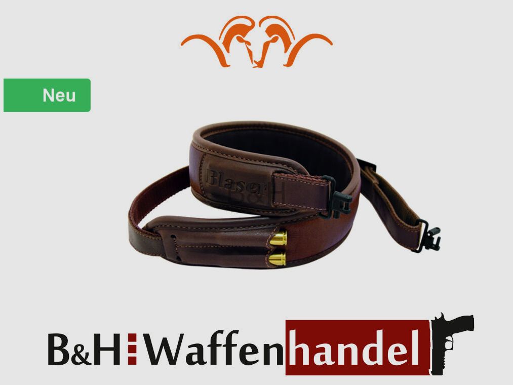 Blaser Gewehrriemen - Leder - Neopren - braun (dunkel)
