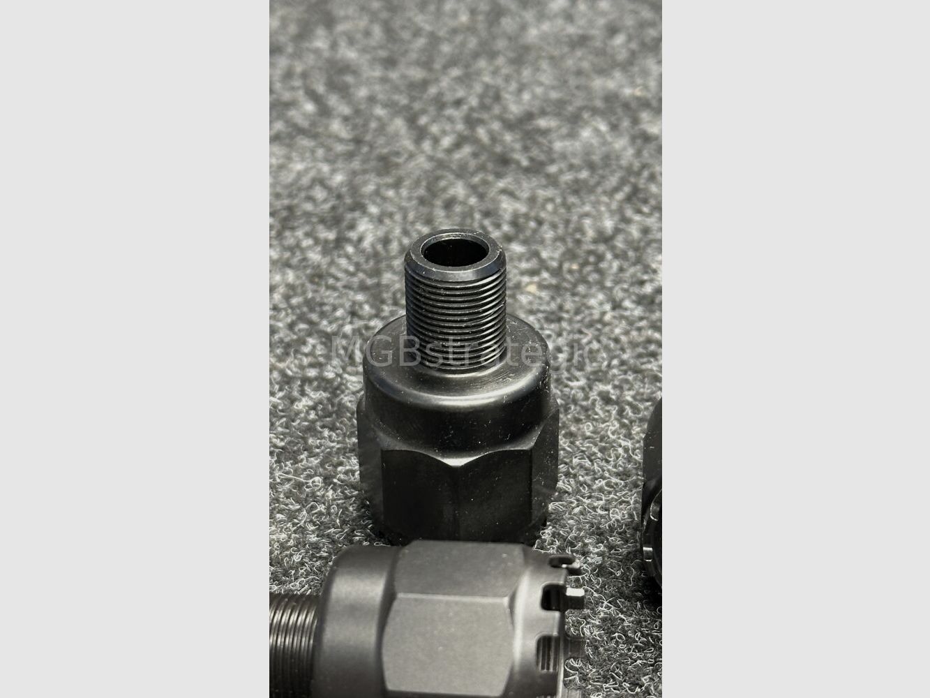 Gewindeadapter M24x1,5 RH auf M14x1 LH passend für AK74 oder Saiga Gewindeadapter M24x1,5 rechts auf M14x1 links gefertigt aus 42CrMo4 und nitriert auch ggf. passend für Arsenal Saiga MK AK74 AK74M AK100 Serie