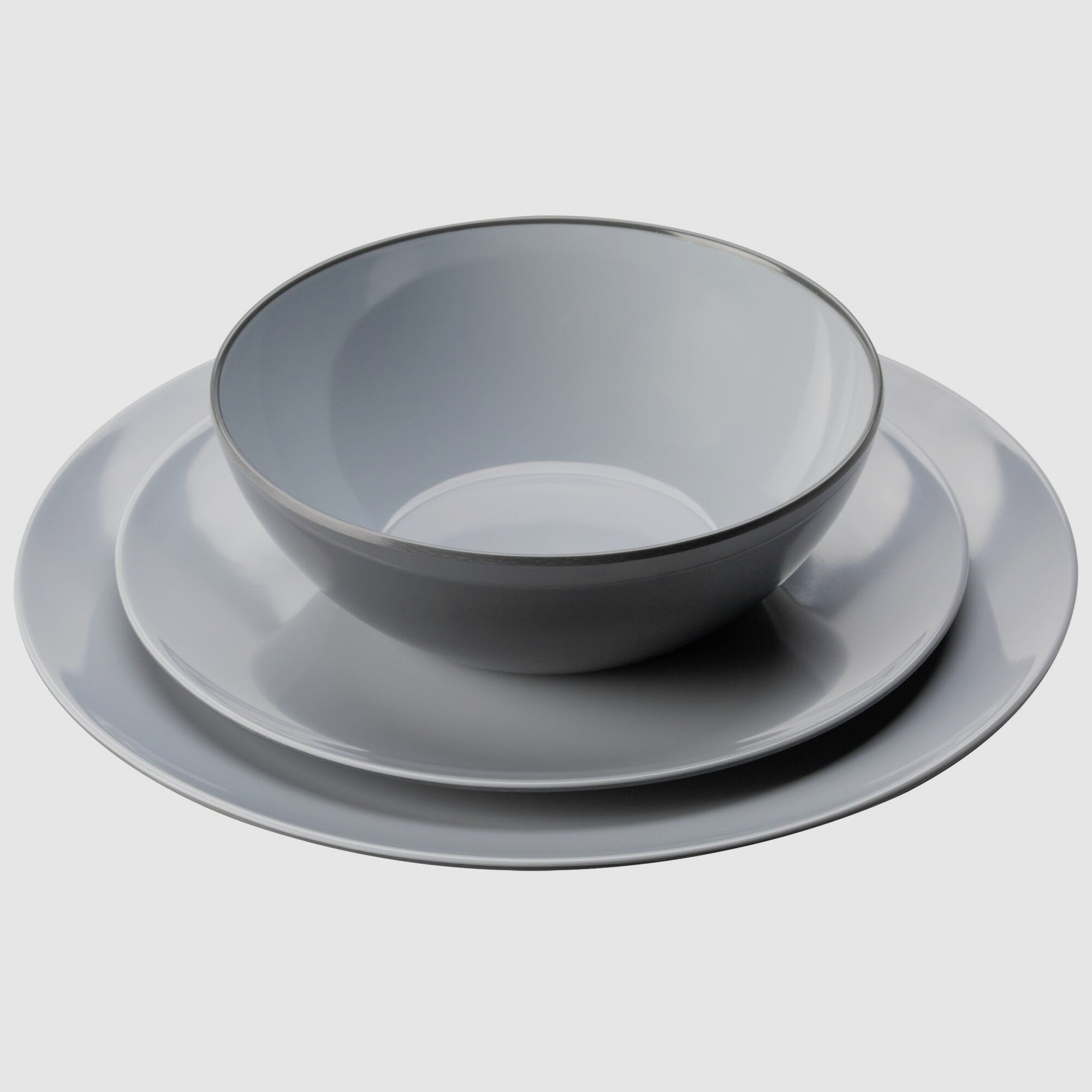 Set di Piatti Vivid Line, Grigio Chiaro, immagine 7 di 17