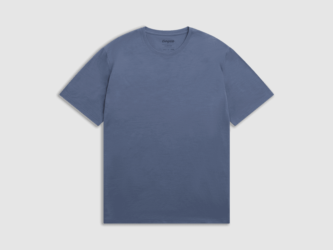Bergans Merino Light Tee Mannen Granite Blue L