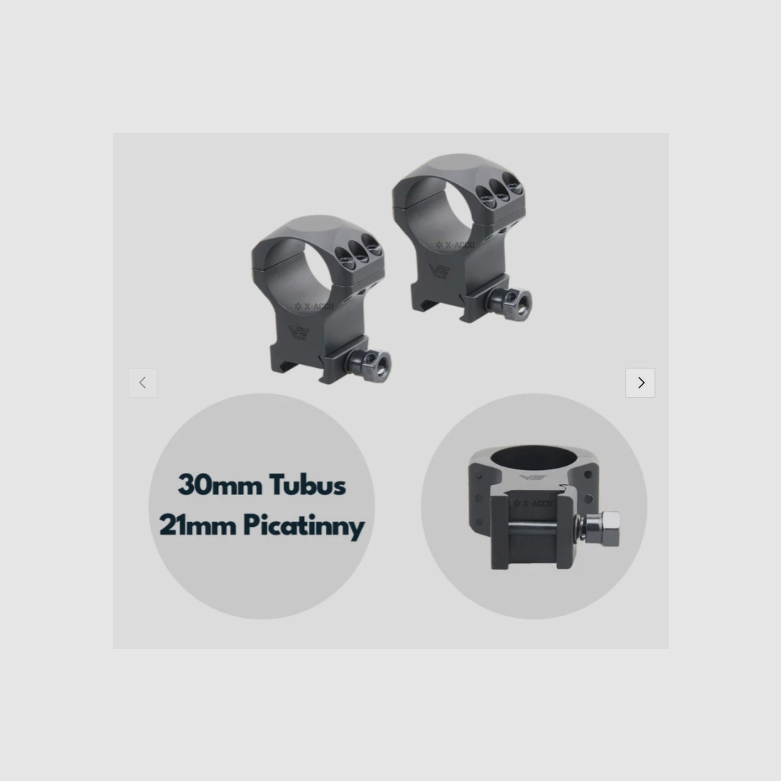 Vector Optics XASR-3003 X-Accu Montage für 30mm Tubus, 21mm Picatinny, h= 35mm
