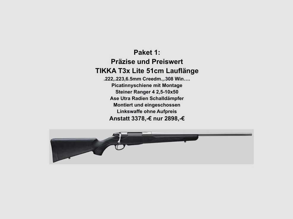 Tikka T3, ASE, Steiner, Angebote