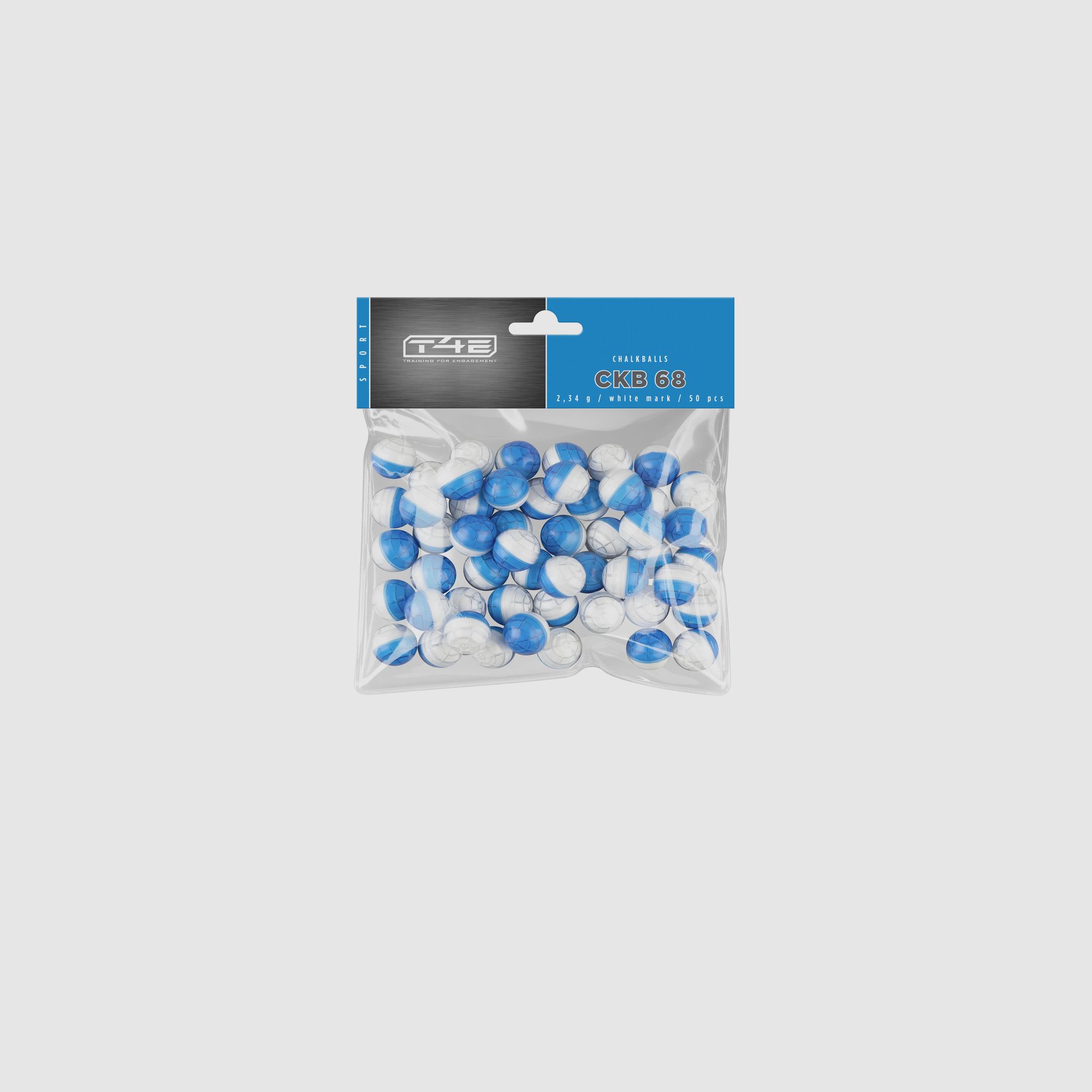 T4E Sport CKB Chalk White Cal. .68 – 2.34g – 50 pcs – Paintball Marker, image 1 of 2
