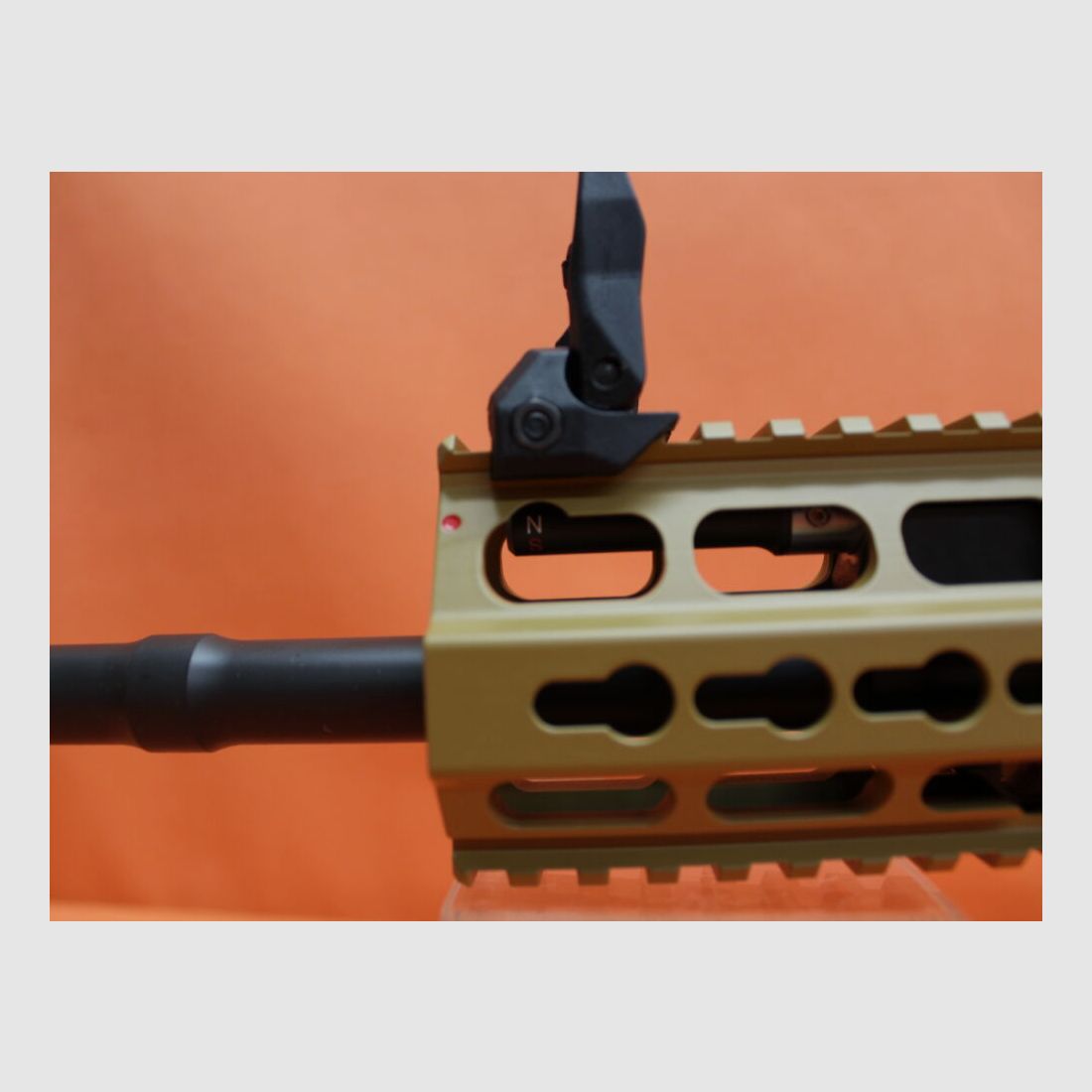 HAENEL Ha.Rifle .308Win HAENEL CR308 16,65" canna sistema a gas a due posizioni SR-25 KeyMod/ colore sabbia