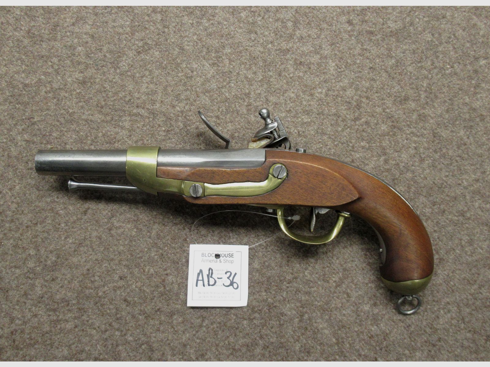 AB-36 Steinschlosspistole BEURET FRERES mod. 1817 Kal. 18mm, Bild 2 von 5