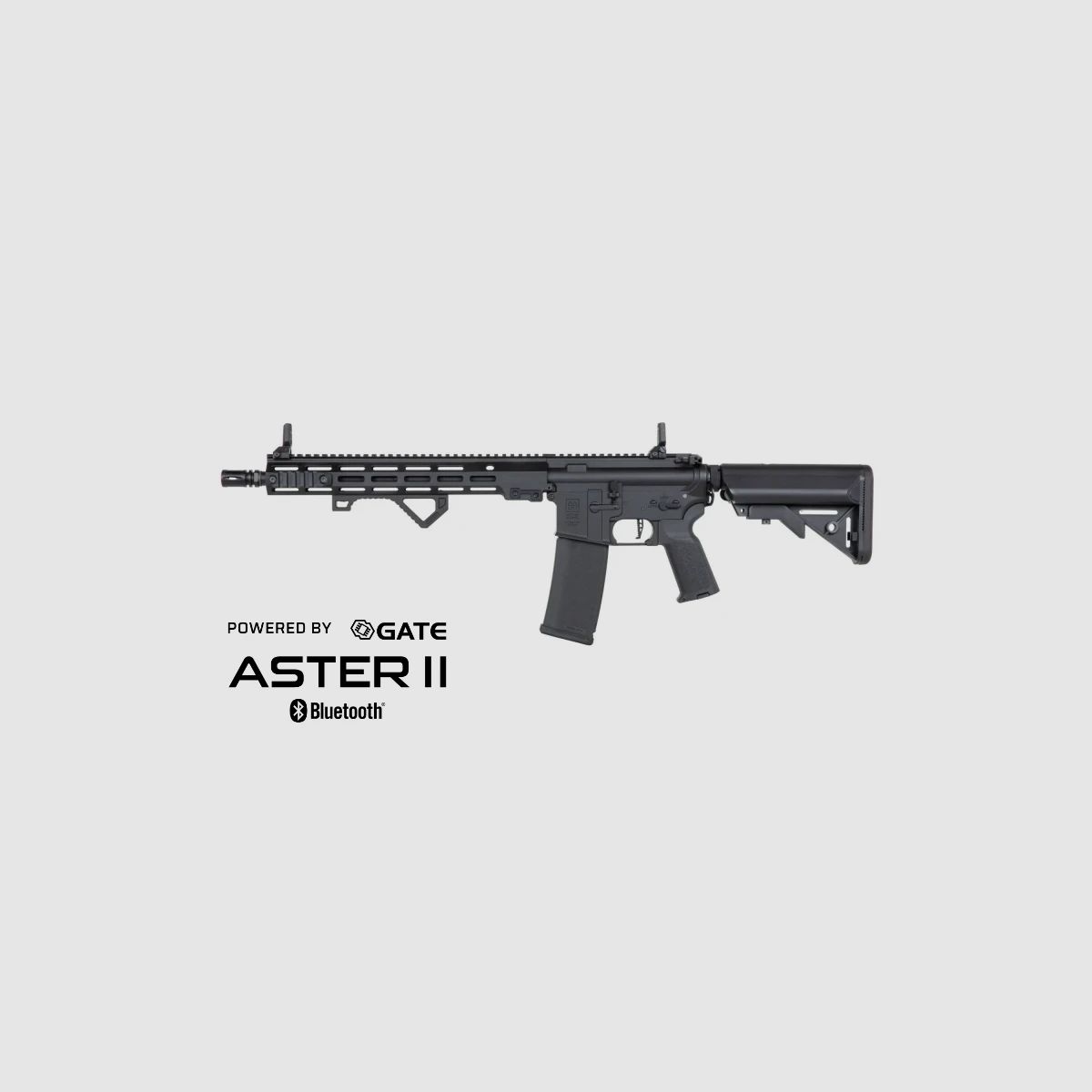 SA M4 Carbine M-LOK (SA-P22 PRIME™ Aster II ETU BLDC™) Rifle Airsoft Libre a partir de 18 - Negro -F-