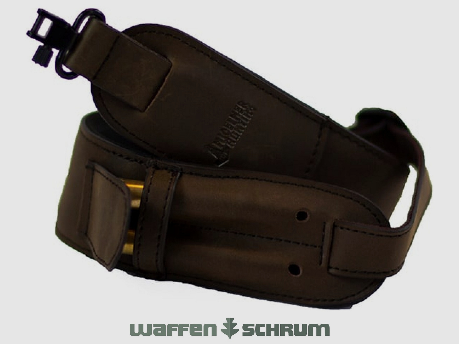 Mjoelner Hunting Gewehrriemen Leder/Neopren - braun - inkl. Riemenbügel abhnehmbar US