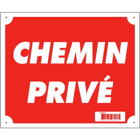 Privatweg-Schild Rot