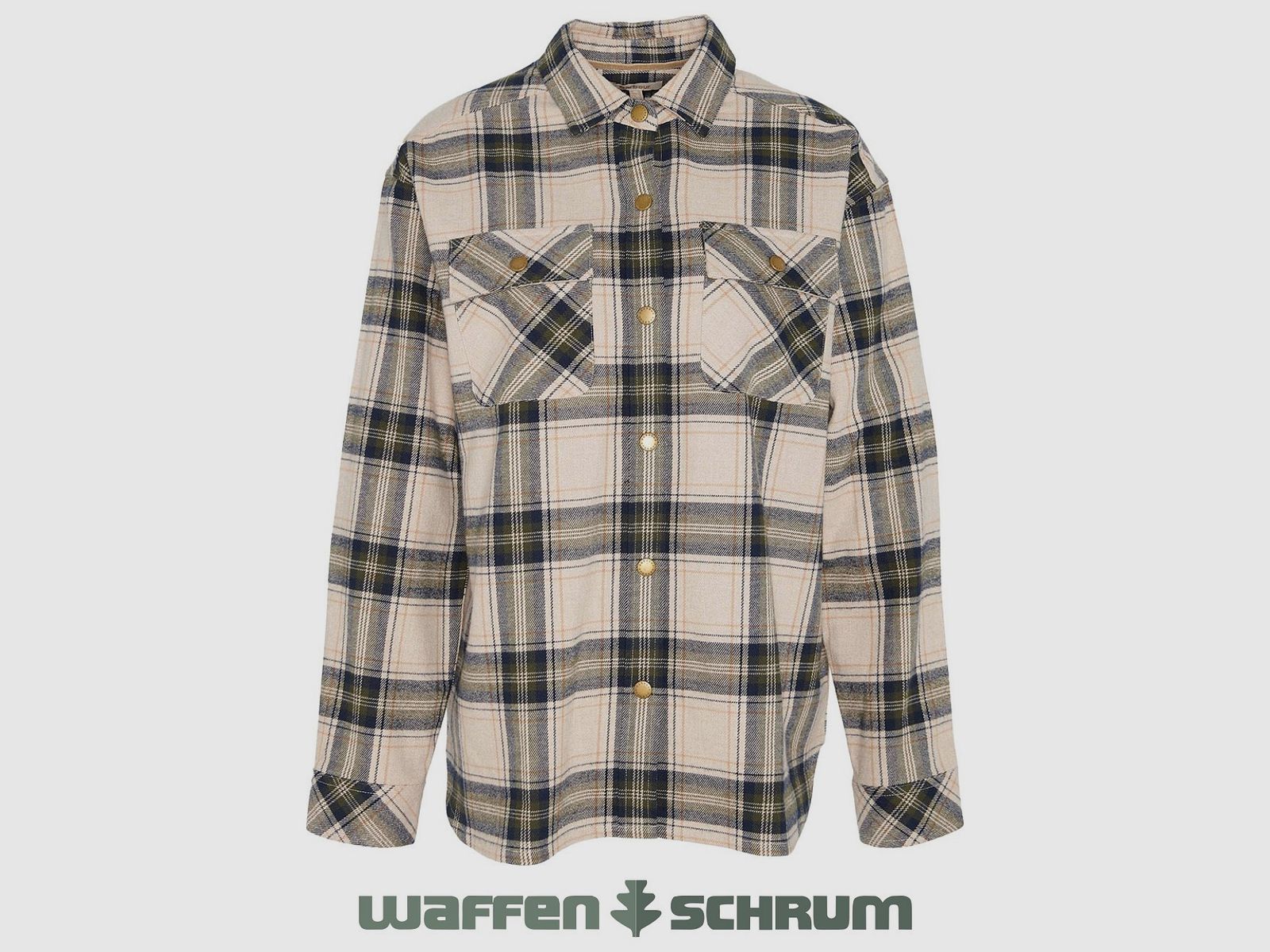 Bluzka Barbour Highfield w kratkę w kolorze piaskowym