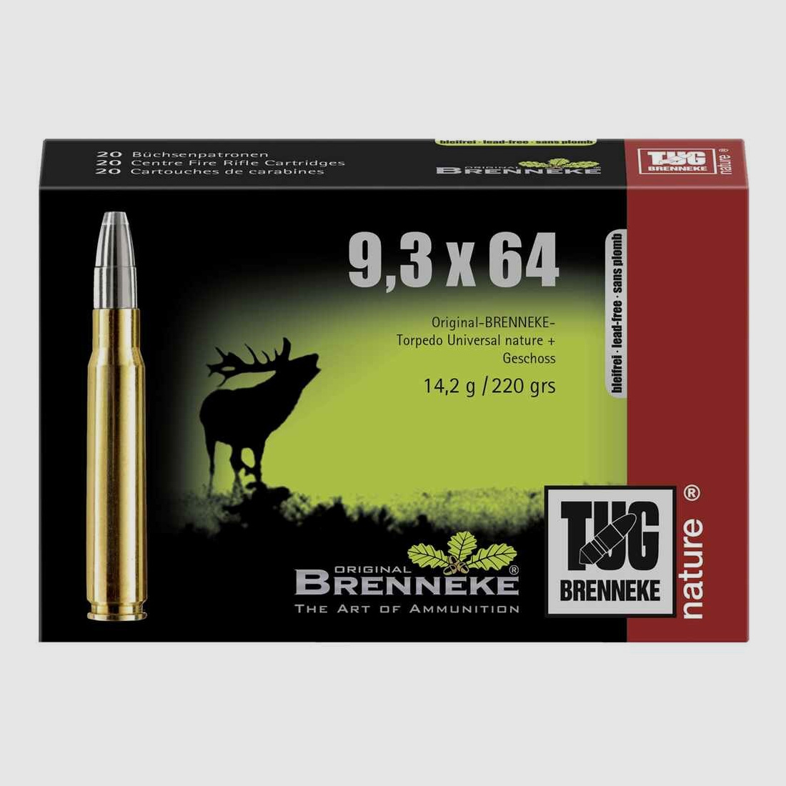 9,3x64 TUG nature+ 14,2g/220grs. Brenneke