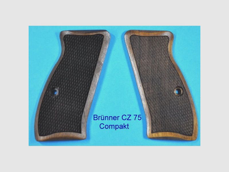 Nussbaum-Griffschalen für Bünner CZ75 Compakt mit Fischhaut