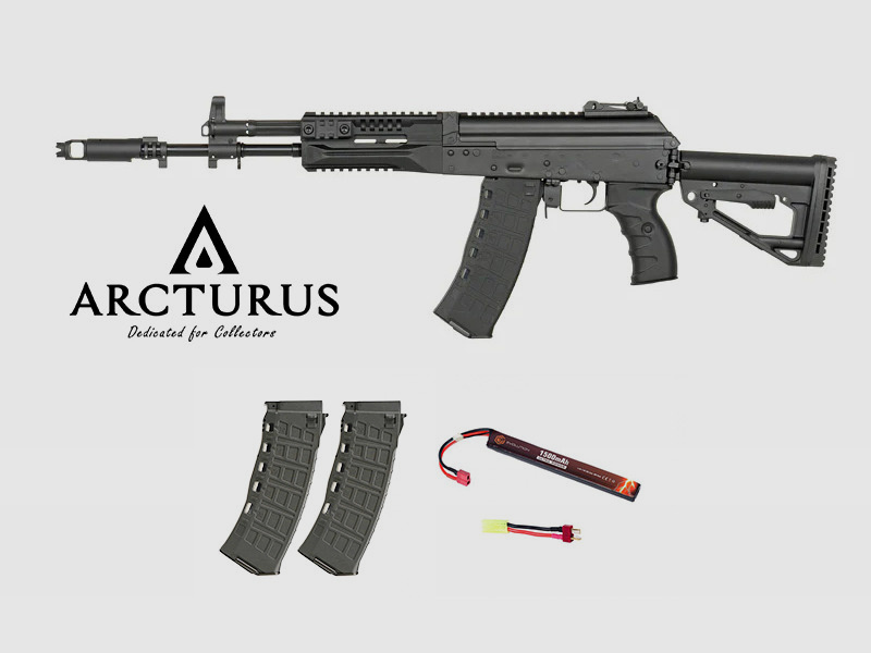 ARCTURUS AK12K Verbeterde Volmetalen S-AEG (ME-variant) + LiPo-accu