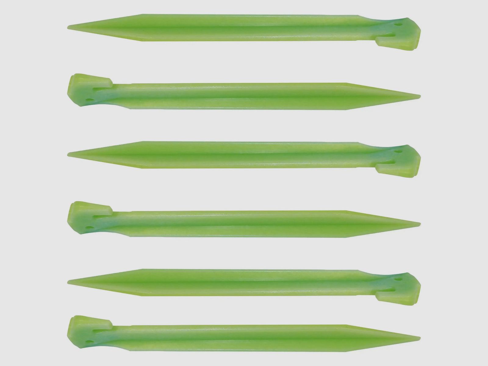 High Peak High Peak Tent Peg ABS Glow Worm Green 6 Piece Set