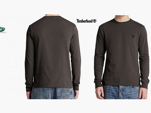 TIMBERLAND Long Sleeve T-shirt in Vintage Black
