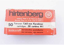 Hirtenberger / Austria Rifle Cartridges .30 Carbine/M1