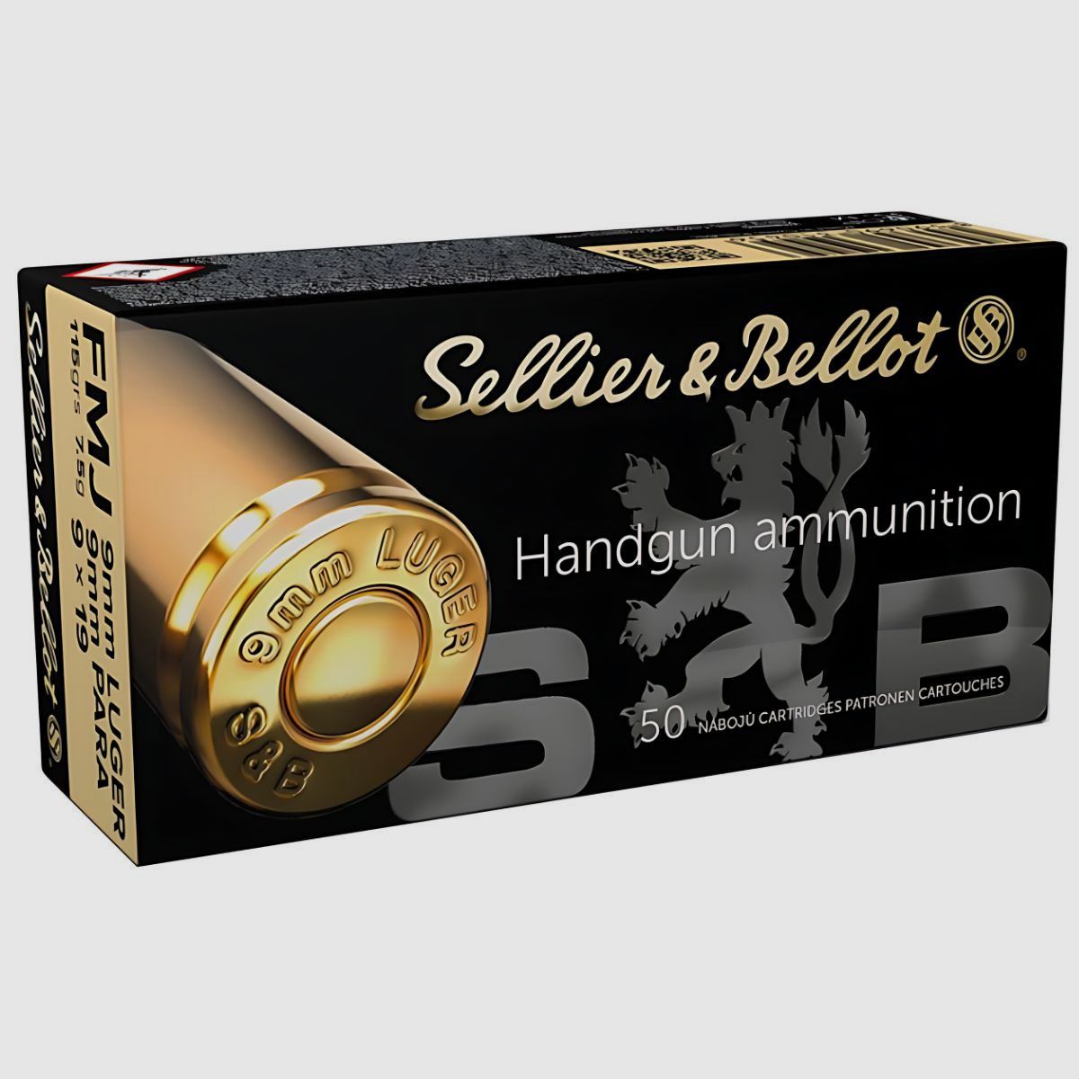 9x19 Sellier & Bellot FMJ 115gr/7,5g (V310452), imagen 1 de 2