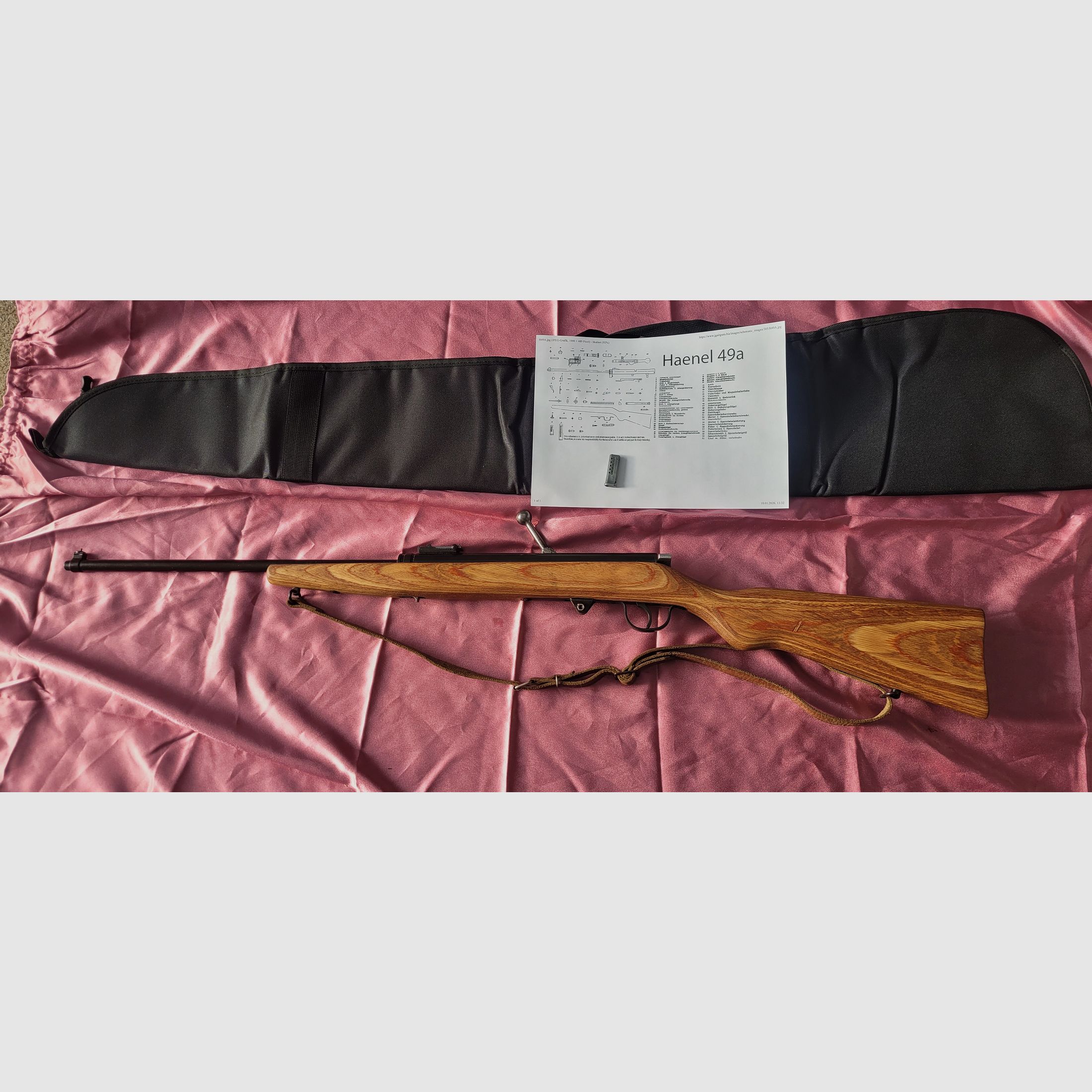 Je vends carabine à air comprimé avec magasin, modèle Haenel 49a